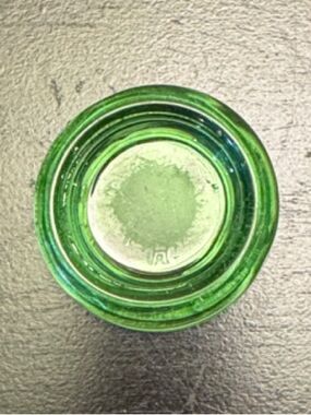 Hazel Atlas (see trademark) Green Glass (Uranium-like) Furniture Castor
